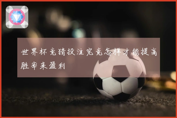 世界杯竞猜投注究竟怎样才能提高胜率来盈利